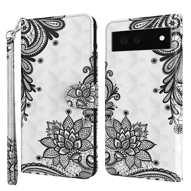 Modello di pittura 3D TPU + custodia per telefono in pelle PU, For Google Pixel 6a