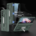 Custodia per telefono a conchiglia con armatura magnetica integrata GKK con supporto, For Samsung Galaxy Z Fold3 5G