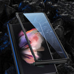 Custodia per telefono a conchiglia con armatura magnetica integrata GKK con supporto, For Samsung Galaxy Z Fold3 5G