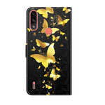 Modello di pittura 3D TPU + custodia per telefono in pelle PU, For Motorola Moto E7i Power / E7 Power, For Motorola Moto E20 / E30 / E40