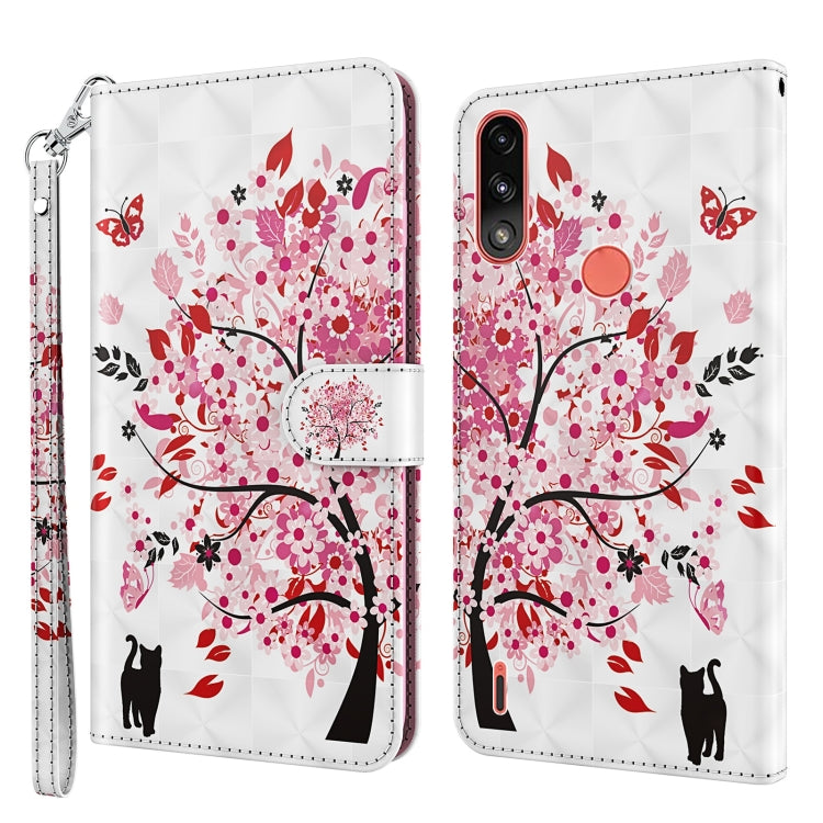 Modello di pittura 3D TPU + custodia per telefono in pelle PU, For Motorola Moto E7i Power / E7 Power, For Motorola Moto E20 / E30 / E40