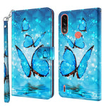 Modello di pittura 3D TPU + custodia per telefono in pelle PU, For Motorola Moto E7i Power / E7 Power, For Motorola Moto E20 / E30 / E40