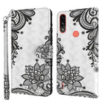 Modello di pittura 3D TPU + custodia per telefono in pelle PU, For Motorola Moto E7i Power / E7 Power, For Motorola Moto E20 / E30 / E40
