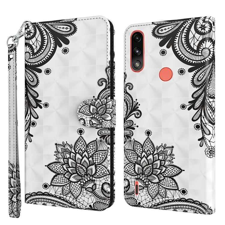 Modello di pittura 3D TPU + custodia per telefono in pelle PU, For Motorola Moto E7i Power / E7 Power, For Motorola Moto E20 / E30 / E40