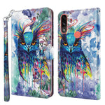 Modello di pittura 3D TPU + custodia per telefono in pelle PU, For Motorola Moto E7i Power / E7 Power, For Motorola Moto E20 / E30 / E40