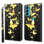 Modello di pittura 3D TPU + custodia per telefono in pelle PU, For Motorola Moto E7i Power / E7 Power, For Motorola Moto E20 / E30 / E40