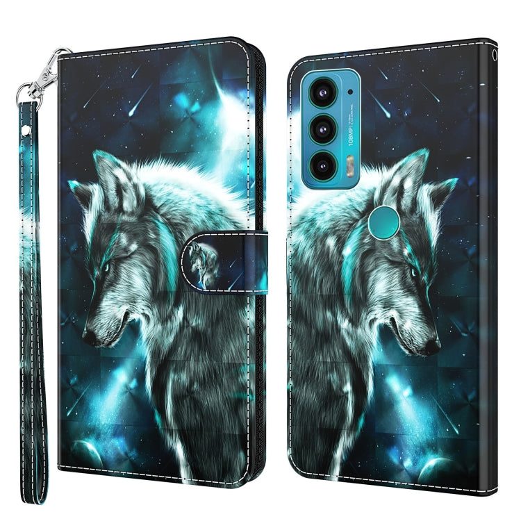 Modello di pittura 3D TPU + custodia per telefono in pelle PU, For Motorola Moto E7i Power / E7 Power, For Motorola Moto E20 / E30 / E40