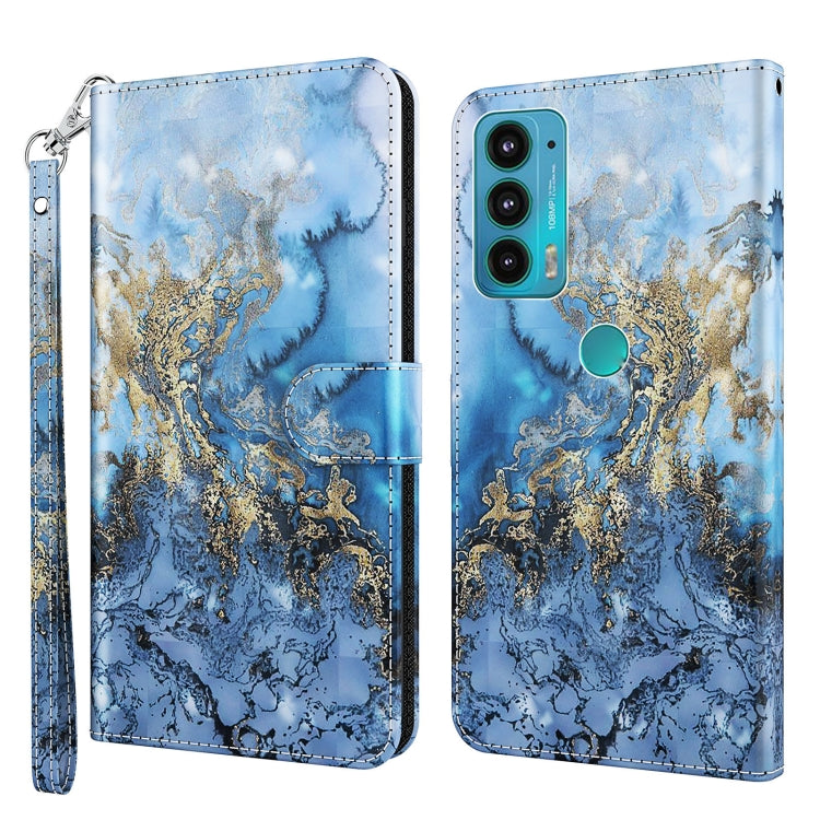 Modello di pittura 3D TPU + custodia per telefono in pelle PU, For Motorola Moto E7i Power / E7 Power, For Motorola Moto E20 / E30 / E40