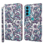 Modello di pittura 3D TPU + custodia per telefono in pelle PU, For Motorola Moto E7i Power / E7 Power, For Motorola Moto E20 / E30 / E40