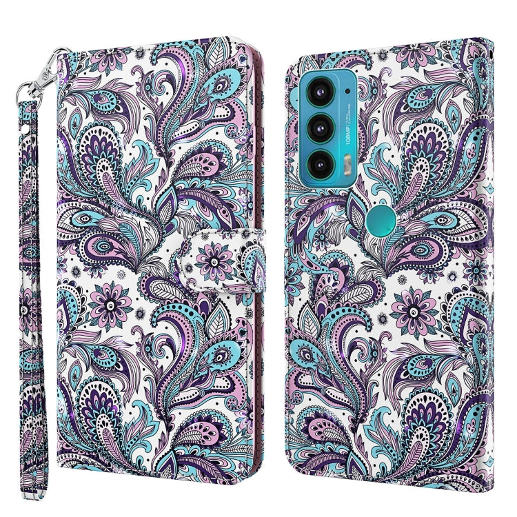 Modello di pittura 3D TPU + custodia per telefono in pelle PU, For Motorola Moto E7i Power / E7 Power, For Motorola Moto E20 / E30 / E40
