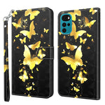 Modello di pittura 3D TPU + custodia per telefono in pelle PU, For Motorola Moto G22, For Motorola Moto G30 / G20 / G10