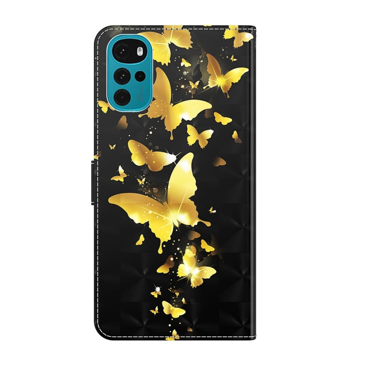 Modello di pittura 3D TPU + custodia per telefono in pelle PU, For Motorola Moto G22, For Motorola Moto G30 / G20 / G10