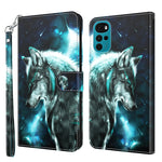 Modello di pittura 3D TPU + custodia per telefono in pelle PU, For Motorola Moto G22, For Motorola Moto G30 / G20 / G10