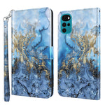 Modello di pittura 3D TPU + custodia per telefono in pelle PU, For Motorola Moto G22, For Motorola Moto G30 / G20 / G10