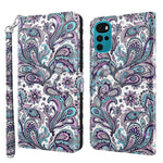 Modello di pittura 3D TPU + custodia per telefono in pelle PU, For Motorola Moto G22, For Motorola Moto G30 / G20 / G10
