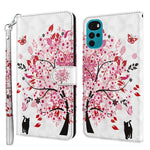 Modello di pittura 3D TPU + custodia per telefono in pelle PU, For Motorola Moto G22, For Motorola Moto G30 / G20 / G10