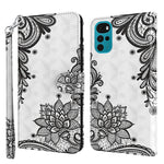 Modello di pittura 3D TPU + custodia per telefono in pelle PU, For Motorola Moto G22, For Motorola Moto G30 / G20 / G10