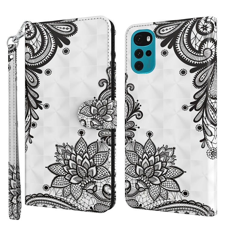 Modello di pittura 3D TPU + custodia per telefono in pelle PU, For Motorola Moto G22, For Motorola Moto G30 / G20 / G10