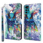 Modello di pittura 3D TPU + custodia per telefono in pelle PU, For Motorola Moto G22, For Motorola Moto G30 / G20 / G10