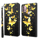 Modello di pittura 3D TPU + custodia per telefono in pelle PU, For Motorola Moto G22, For Motorola Moto G30 / G20 / G10