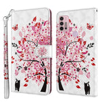 Modello di pittura 3D TPU + custodia per telefono in pelle PU, For Motorola Moto G22, For Motorola Moto G30 / G20 / G10
