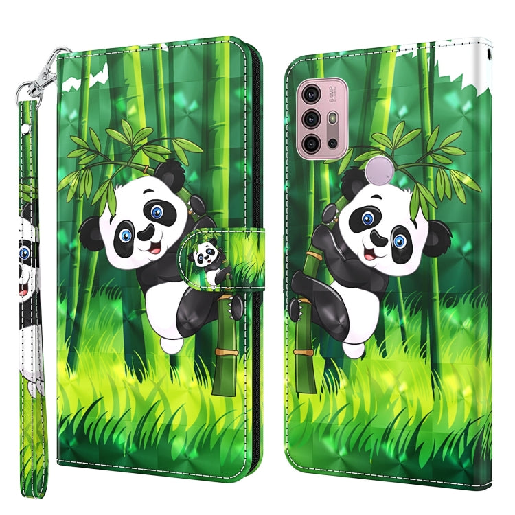 Modello di pittura 3D TPU + custodia per telefono in pelle PU, For Motorola Moto G22, For Motorola Moto G30 / G20 / G10