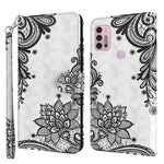Modello di pittura 3D TPU + custodia per telefono in pelle PU, For Motorola Moto G22, For Motorola Moto G30 / G20 / G10