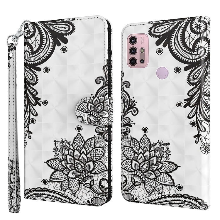 Modello di pittura 3D TPU + custodia per telefono in pelle PU, For Motorola Moto G22, For Motorola Moto G30 / G20 / G10