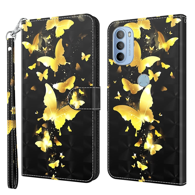 Modello di pittura 3D TPU + custodia per telefono in pelle PU, For Motorola Moto G31 / G41, For Motorola Moto G50