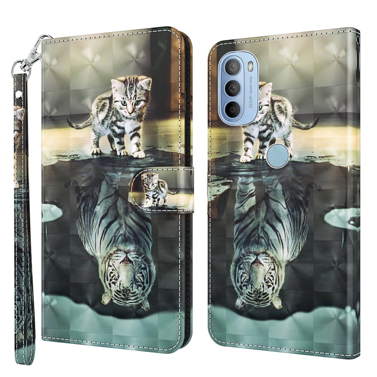 Modello di pittura 3D TPU + custodia per telefono in pelle PU, For Motorola Moto G31 / G41, For Motorola Moto G50