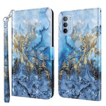 Modello di pittura 3D TPU + custodia per telefono in pelle PU, For Motorola Moto G31 / G41, For Motorola Moto G50