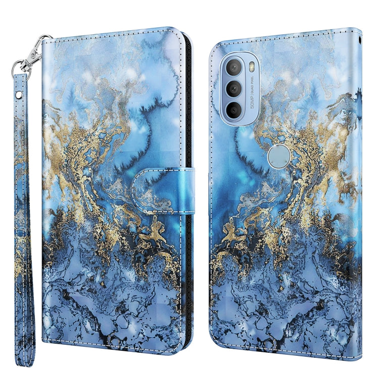 Modello di pittura 3D TPU + custodia per telefono in pelle PU, For Motorola Moto G31 / G41, For Motorola Moto G50