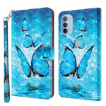 Modello di pittura 3D TPU + custodia per telefono in pelle PU, For Motorola Moto G31 / G41, For Motorola Moto G50