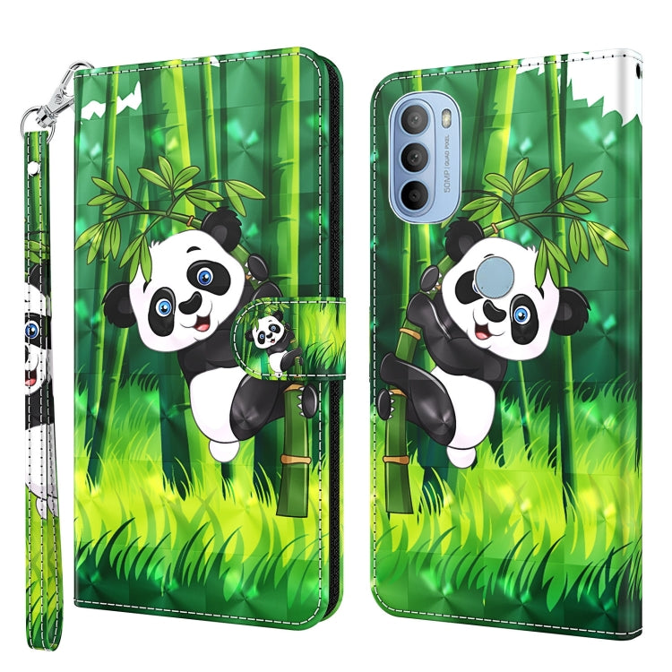 Modello di pittura 3D TPU + custodia per telefono in pelle PU, For Motorola Moto G31 / G41, For Motorola Moto G50