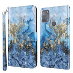 Modello di pittura 3D TPU + custodia per telefono in pelle PU, For Motorola Moto G31 / G41, For Motorola Moto G50
