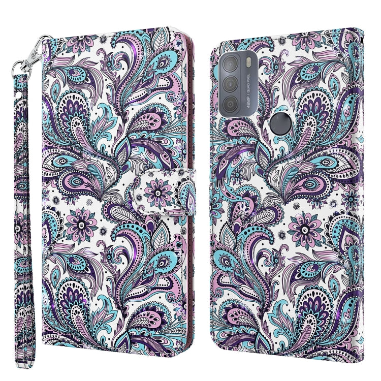 Modello di pittura 3D TPU + custodia per telefono in pelle PU, For Motorola Moto G31 / G41, For Motorola Moto G50