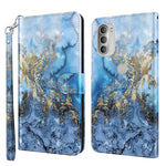 Modello di pittura 3D TPU + custodia per telefono in pelle PU, For Motorola Moto G51 5G, For Motorola Moto G60