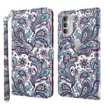 Modello di pittura 3D TPU + custodia per telefono in pelle PU, For Motorola Moto G51 5G, For Motorola Moto G60