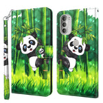 Modello di pittura 3D TPU + custodia per telefono in pelle PU, For Motorola Moto G51 5G, For Motorola Moto G60