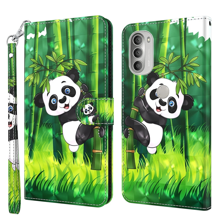 Modello di pittura 3D TPU + custodia per telefono in pelle PU, For Motorola Moto G51 5G, For Motorola Moto G60