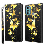 Modello di pittura 3D TPU + custodia per telefono in pelle PU, For Motorola Moto G51 5G, For Motorola Moto G60