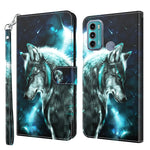 Modello di pittura 3D TPU + custodia per telefono in pelle PU, For Motorola Moto G51 5G, For Motorola Moto G60
