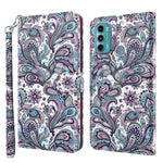 Modello di pittura 3D TPU + custodia per telefono in pelle PU, For Motorola Moto G51 5G, For Motorola Moto G60