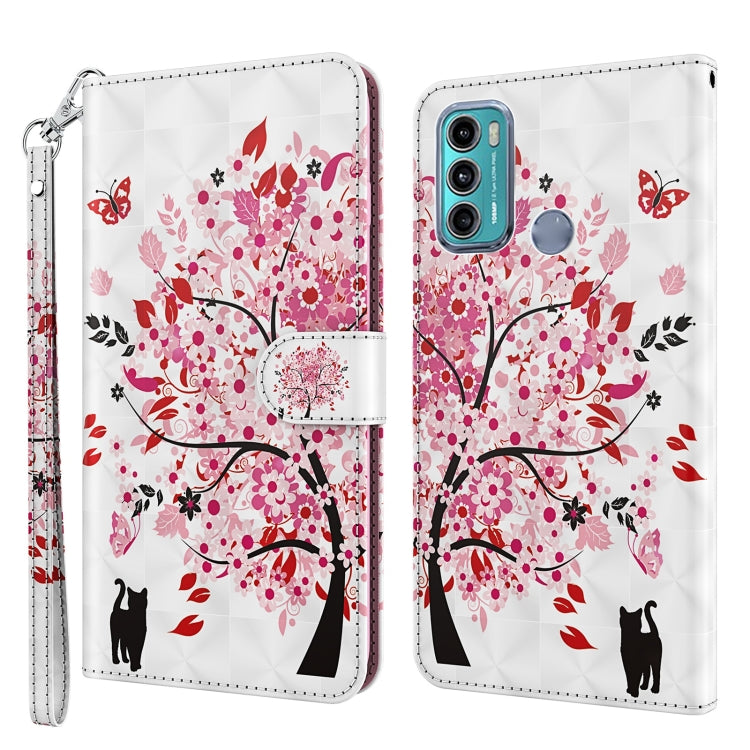 Modello di pittura 3D TPU + custodia per telefono in pelle PU, For Motorola Moto G51 5G, For Motorola Moto G60