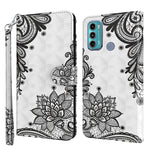 Modello di pittura 3D TPU + custodia per telefono in pelle PU, For Motorola Moto G51 5G, For Motorola Moto G60