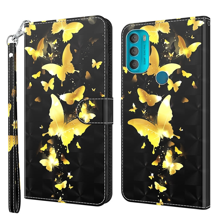 Modello di pittura 3D TPU + custodia per telefono in pelle PU, For Motorola Moto G71 5G
