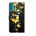 Modello di pittura 3D TPU + custodia per telefono in pelle PU, For Motorola Moto G71 5G