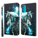 Modello di pittura 3D TPU + custodia per telefono in pelle PU, For Motorola Moto G71 5G