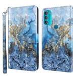 Modello di pittura 3D TPU + custodia per telefono in pelle PU, For Motorola Moto G71 5G