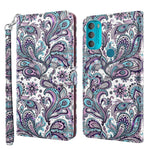 Modello di pittura 3D TPU + custodia per telefono in pelle PU, For Motorola Moto G71 5G